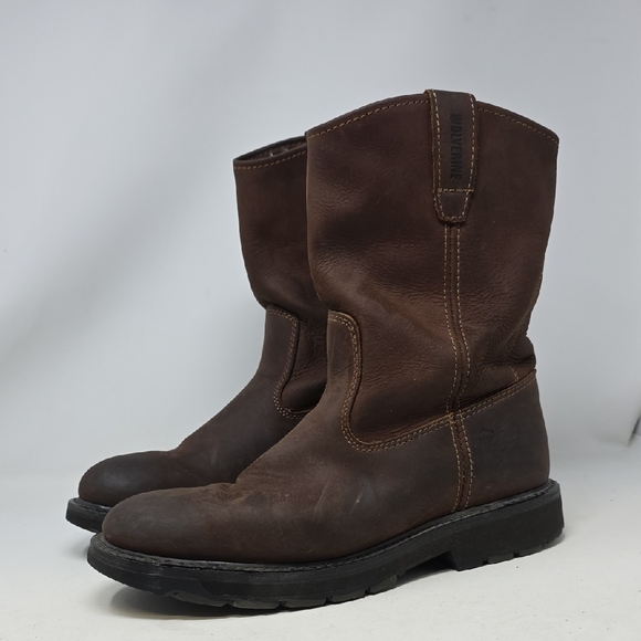 Wolverine Men's Wellington W04727 Brown Leather Work Boot Size 12 - Picture 1 of 6